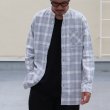 画像2: フランネルチェックバンドカラーロング長袖_Shirts【MADE IN JAPAN】『日本製』/ Upscape Audience (2)