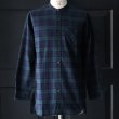 画像2: 【RE PRICE / 価格改定】フランネルチェックバンドカラーロング長袖_Shirts【MADE IN JAPAN】『日本製』/ Upscape Audience (2)