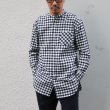 画像6: フランネルチェックバンドカラーロング長袖_Shirts【MADE IN JAPAN】『日本製』/ Upscape Audience (6)