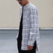 画像6: 【RE PRICE / 価格改定】フランネルチェックバンドカラーロング長袖_Shirts【MADE IN JAPAN】『日本製』/ Upscape Audience (6)