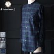 画像1: 【RE PRICE / 価格改定】フランネルチェックバンドカラーロング長袖_Shirts【MADE IN JAPAN】『日本製』/ Upscape Audience (1)