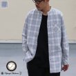 画像1: フランネルチェックバンドカラーロング長袖_Shirts【MADE IN JAPAN】『日本製』/ Upscape Audience (1)