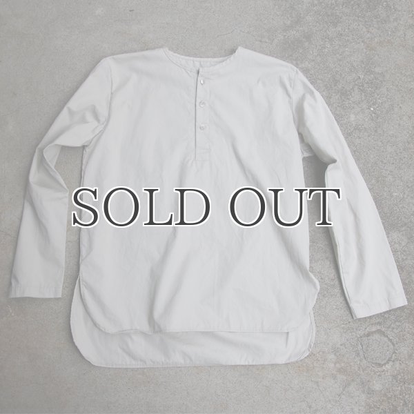 画像20: コットンギャバジンノーカラーP/O コンチョ釦L/SシャツTEE【MADE IN JAPAN】『日本製』/ Upscape Audience (20)