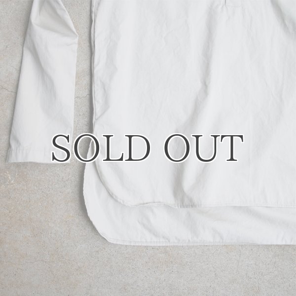 画像16: コットンギャバジンノーカラーP/O コンチョ釦L/SシャツTEE【MADE IN JAPAN】『日本製』/ Upscape Audience (16)