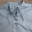 画像15: コットンギャバジンレースアップバンドカラー長袖シャツTEE【MADE IN JAPAN】『日本製』/ Upscape Audience (15)