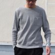 画像2: 【RE PRICE/価格改定】ランダムワッフル グラスポケット付き　クルーネック長袖ニットソー【MADE IN JAPAN】『日本製』/ Upscape Audience (2)