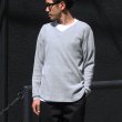 画像10: ランダムワッフル ヘムラウンドVネック　L/S　ニットソー【MADE IN JAPAN】『日本製』/ Upscape Audience (10)