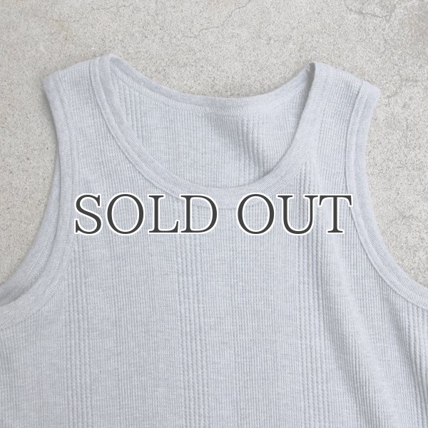 画像16: ランダムワッフル ヘムスクエア　ロングタンク【MADE IN JAPAN】『日本製』/ Upscape Audience (16)