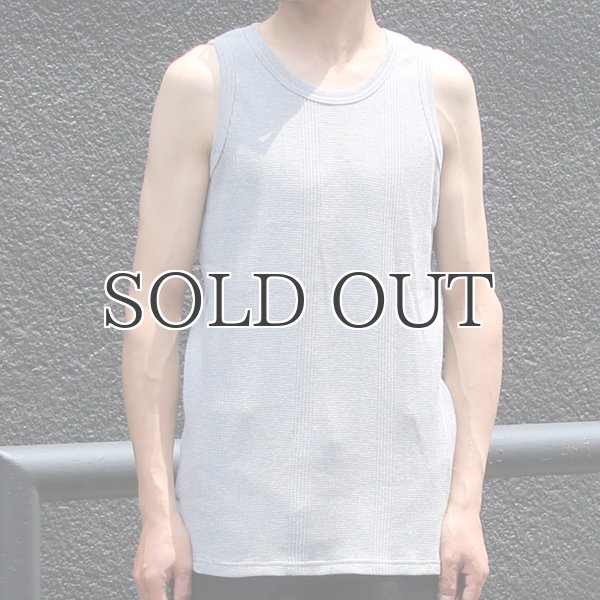 画像19: ランダムワッフル ヘムスクエア　ロングタンク【MADE IN JAPAN】『日本製』/ Upscape Audience (19)