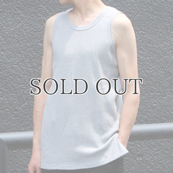 画像20: ランダムワッフル ヘムスクエア　ロングタンク【MADE IN JAPAN】『日本製』/ Upscape Audience (20)