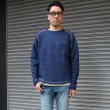 画像7: 本藍染裏毛 サドルショルダー 胸ポケ付 ヘムラウンド L/S スウェット【MADE IN TOKYO】『東京製』/ Upscape Audience (7)