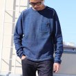 画像5: 本藍染裏毛 サドルショルダー 胸ポケ付 ヘムラウンド L/S スウェット【MADE IN TOKYO】『東京製』/ Upscape Audience (5)