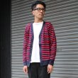 画像7: 【RE PRICE / 価格改定】Basque10オンス（バスク天竺）ボーダーVネック長袖カーディガン【MADE IN JAPAN】『日本製』/ Upscape Audience (7)