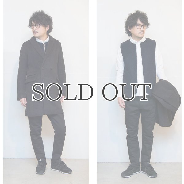 画像15: ダブルフェイスウールビーバーメルトンダブルチェスターコート 【送料無料】 / Audience (15)