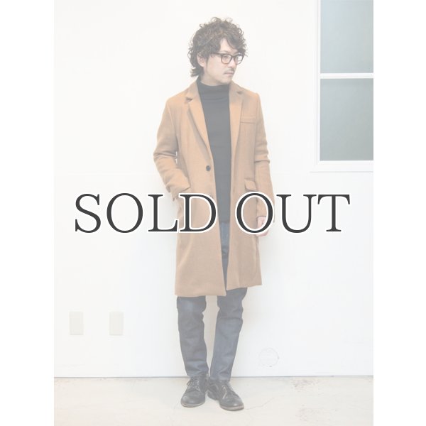画像7: ダブルフェイスウールビーバーメルトン2ボタンロングチェスターコート 【送料無料】 / Audience (7)