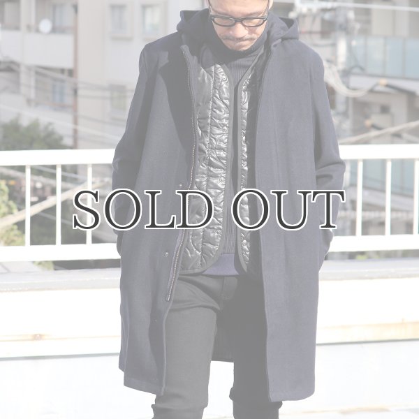 画像3: 840gピュアウールメルトン脱着フードノーカラーコート 【送料無料】 / Audience (3)