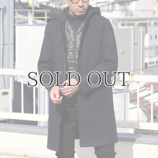 画像5: 840gピュアウールメルトン脱着フードノーカラーコート 【送料無料】 / Audience (5)