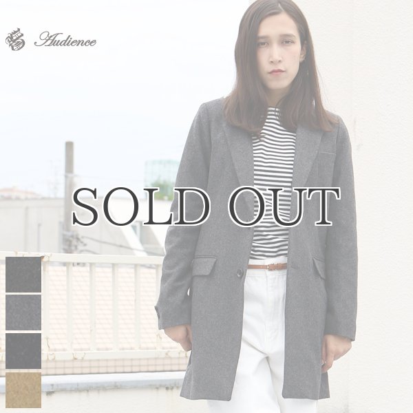 画像1: 550gピュアウールメルトン2ボタンチェスターコート [Lady's]【送料無料】 / Audience【取寄せ対応可能】 (1)