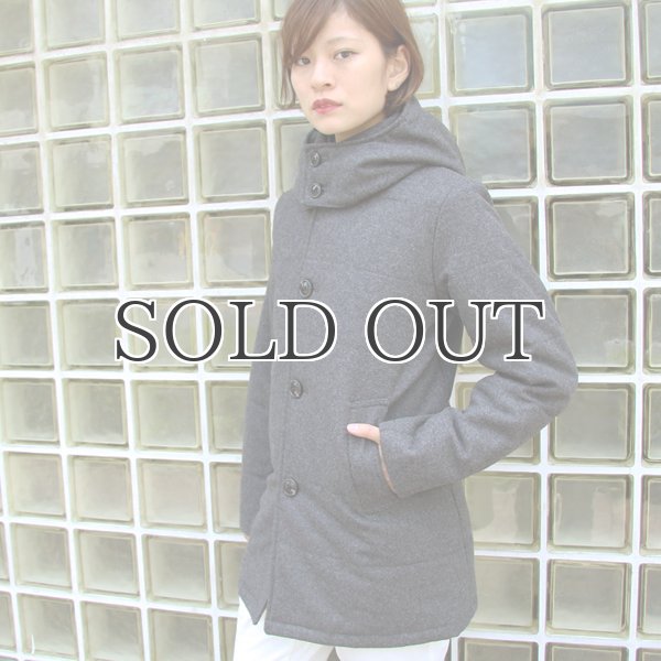 画像3: 550gピュアウールメルトン脱着フード付サーモライトキルトステンカラーコート [Lady's]【送料無料】 / Audience【取寄せ対応可能】 (3)