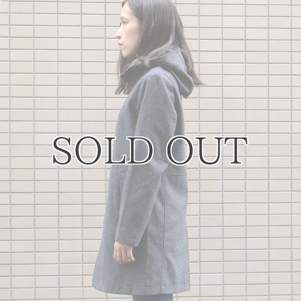 画像4: 550gピュアウールメルトンスタンドフードロングコート [Lady's]【送料無料】 / Audience【取寄せ対応可能】 (4)