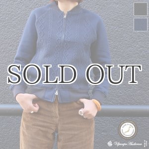 画像: ケーブル裏毛 MA1ブルゾン【レディース】【MADE IN JAPAN】『日本製』 / Upscape Audience