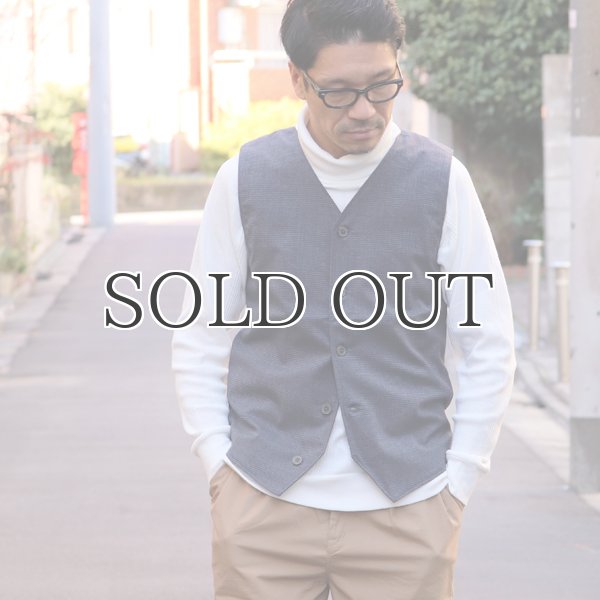 画像3: ウールライクツイルストレッチ Vネックベスト【MADE IN JAPAN】『日本製』 / Upscape Audience (3)