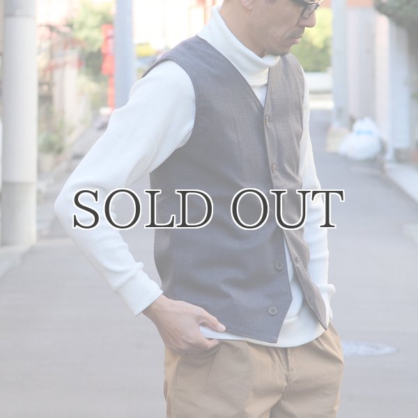 画像4: ウールライクツイルストレッチ Vネックベスト【MADE IN JAPAN】『日本製』 / Upscape Audience (4)
