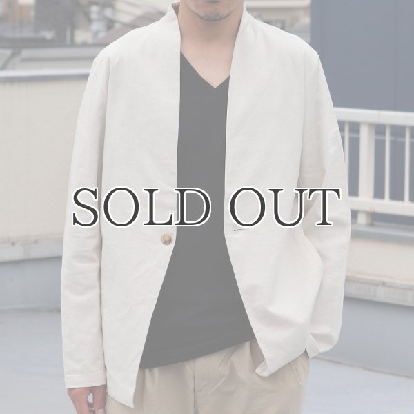 画像3: 綿麻キャンバス1Bカラーレス_jacket【MADE IN JAPAN】『日本製  / Upscape Audience (3)