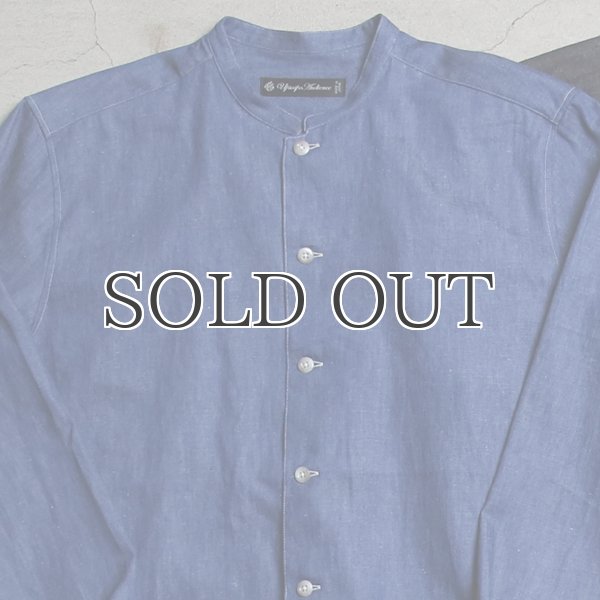 画像24: 麻混デニムマオカラー９分袖 ライト_Jacket【MADE IN JAPAN】『日本製』/ Upscape Audience (24)