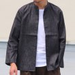 画像3: 麻混デニムマオカラー９分袖 ライト_Jacket【MADE IN JAPAN】『日本製』/ Upscape Audience (3)