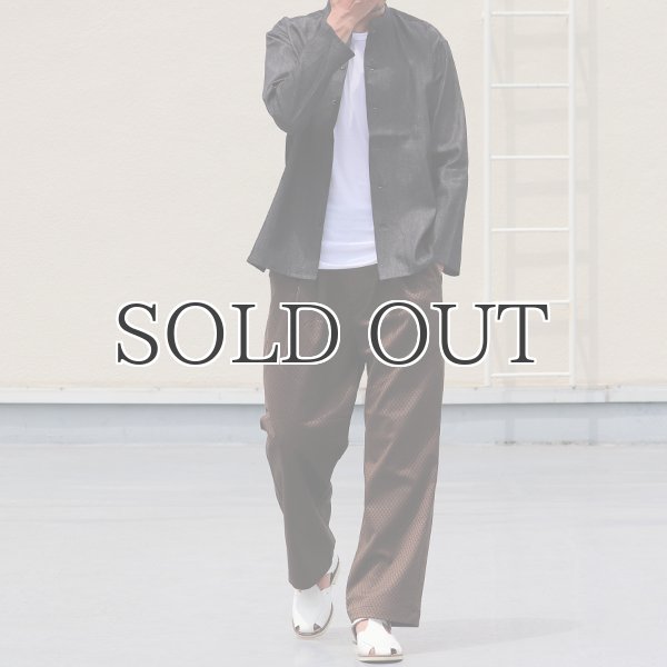 画像7: 麻混デニムマオカラー９分袖 ライト_Jacket【MADE IN JAPAN】『日本製』/ Upscape Audience (7)