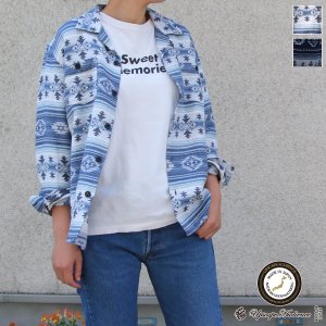 画像: ネイティブジャガードボーダーオープンカラーライト_Jacket【MADE IN JAPAN】『日本製』/ Upscape Audience