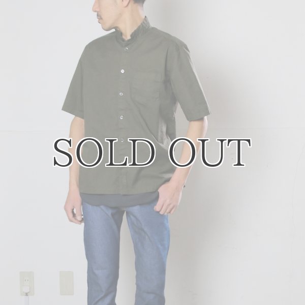 画像5: コットンギャバジンスタンドスモールカラー5/S Shirts Jacket【MADE IN JAPAN】『日本製』/ Upscape Audience (5)