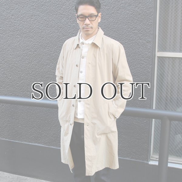 画像4: ヴィンテージナイロンオックス ルーズフィット ステンカラーロングコート【MADE IN JAPAN】『日本製』/ Upscape Audience (4)