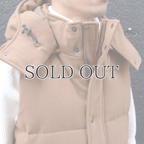 画像16: 610gウールメルトン 脱着フードダウンベスト / Audience (16)