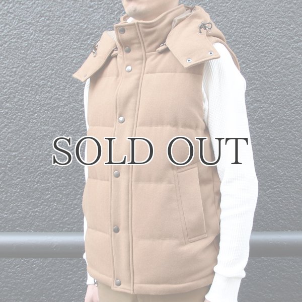 画像9: 610gウールメルトン 脱着フードダウンベスト / Audience (9)