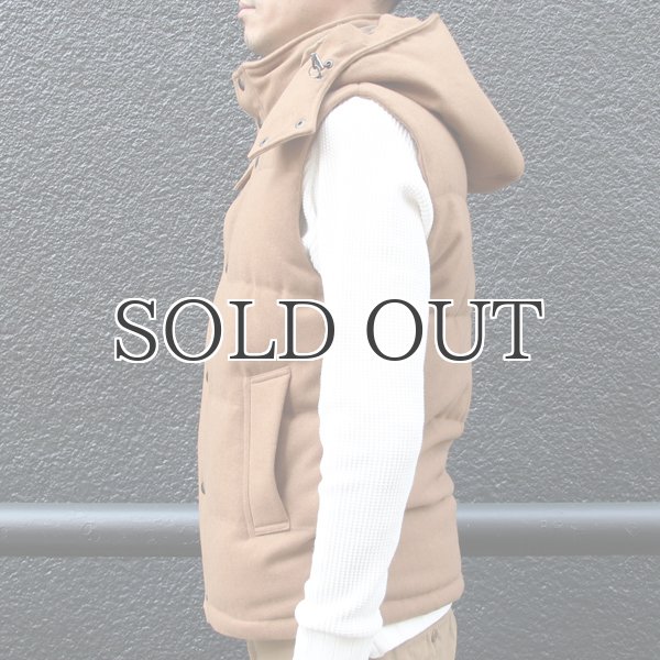 画像10: 610gウールメルトン 脱着フードダウンベスト / Audience (10)