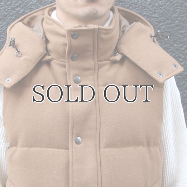 画像13: 610gウールメルトン 脱着フードダウンベスト / Audience (13)