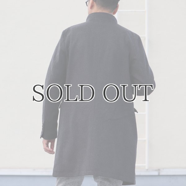 画像6: 550gイタリアNOBILIAビーバー比翼仕立てスタンドカラーコート / Audience (6)