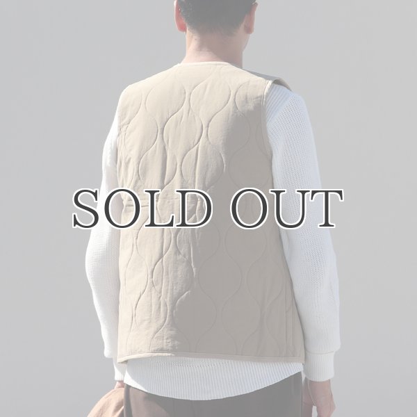 画像7: Teflon（テフロン）耐水撥水コットンタッチナイロン ウェーブキルト V/N ベスト【MADE IN JAPAN】『日本製』/ Upscape Audience (7)