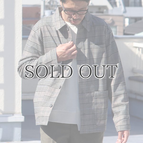 画像4: ギャバジンストレッチ チェック柄 カバーオールJKT『日本製』  / Upscape Audience (4)