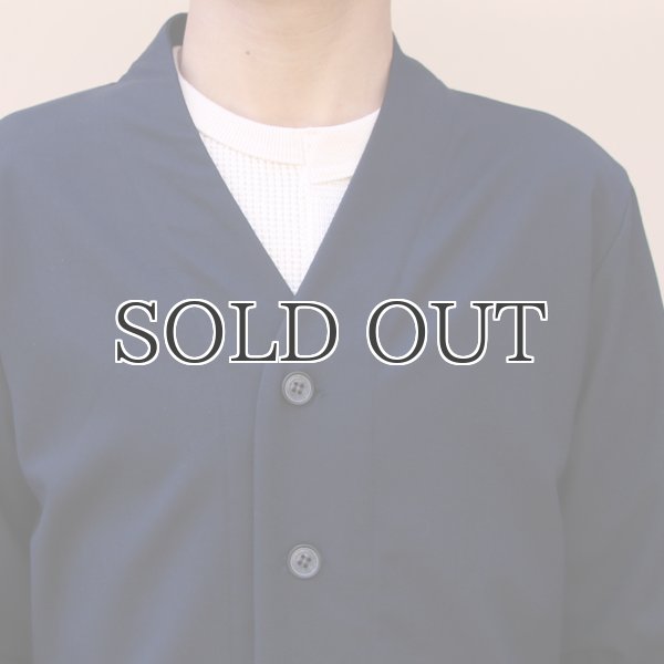 画像17: ギャバジンストレッチモックVネックカーデJacket【MADE IN JAPAN】『日本製』/ Upscape Audience (17)