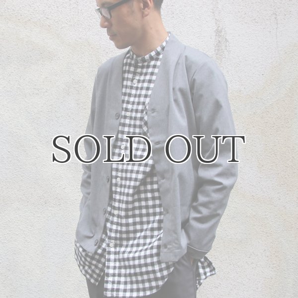 画像10: ギャバジンストレッチモックVネックカーデJacket【MADE IN JAPAN】『日本製』/ Upscape Audience (10)