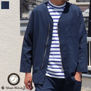 画像: 【RE PRICE / 価格改定】ソフトリネンキャンバス ARMY ZIP 9分袖 ジャケット『日本製』/ Upscape Audience