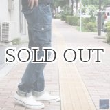画像: ヴィンテージ加工シングルポケットストレッチデニムカーゴパンツ 【送料無料】 / Audience