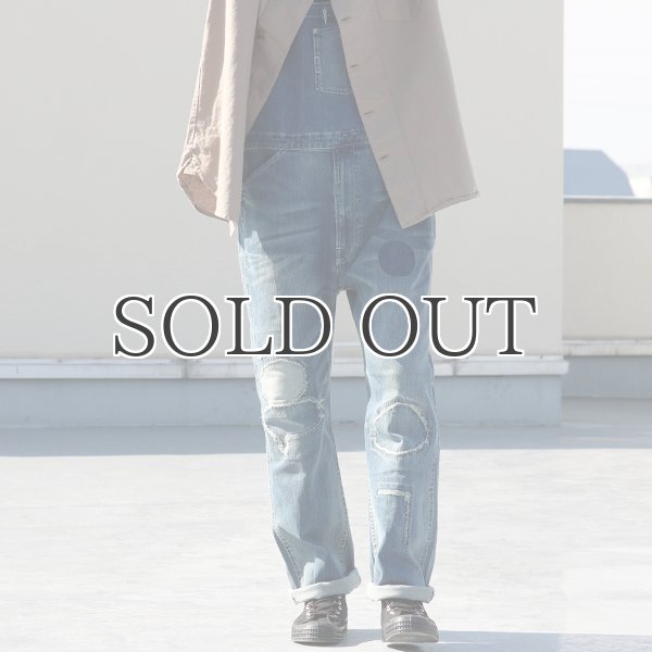 画像4: ヴィンテージウォッシュストレッチデニムオーバーオール 【送料無料】  / Audience (4)