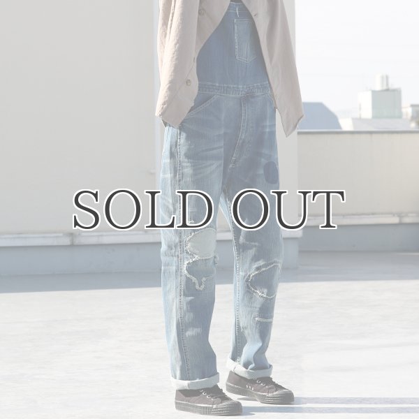 画像9: ヴィンテージウォッシュストレッチデニムオーバーオール 【送料無料】  / Audience (9)