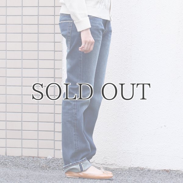 画像3: ヴィンテージ加工タイトフィットストレートセルヴィッチデニムパンツ [Lady's] 【送料無料】 / Audience (3)