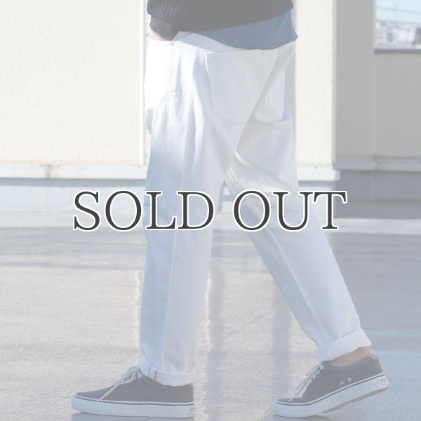 画像4: 赤耳（セルヴィッチ）白デニムアンクルパンツ  / Upscape Audience (4)