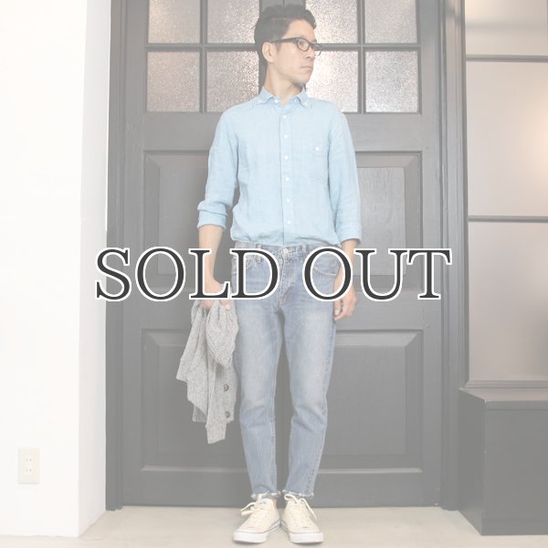 画像4: ヴィンテージ加工アンクル赤耳デニムパンツ 【送料無料】/ Audience (4)